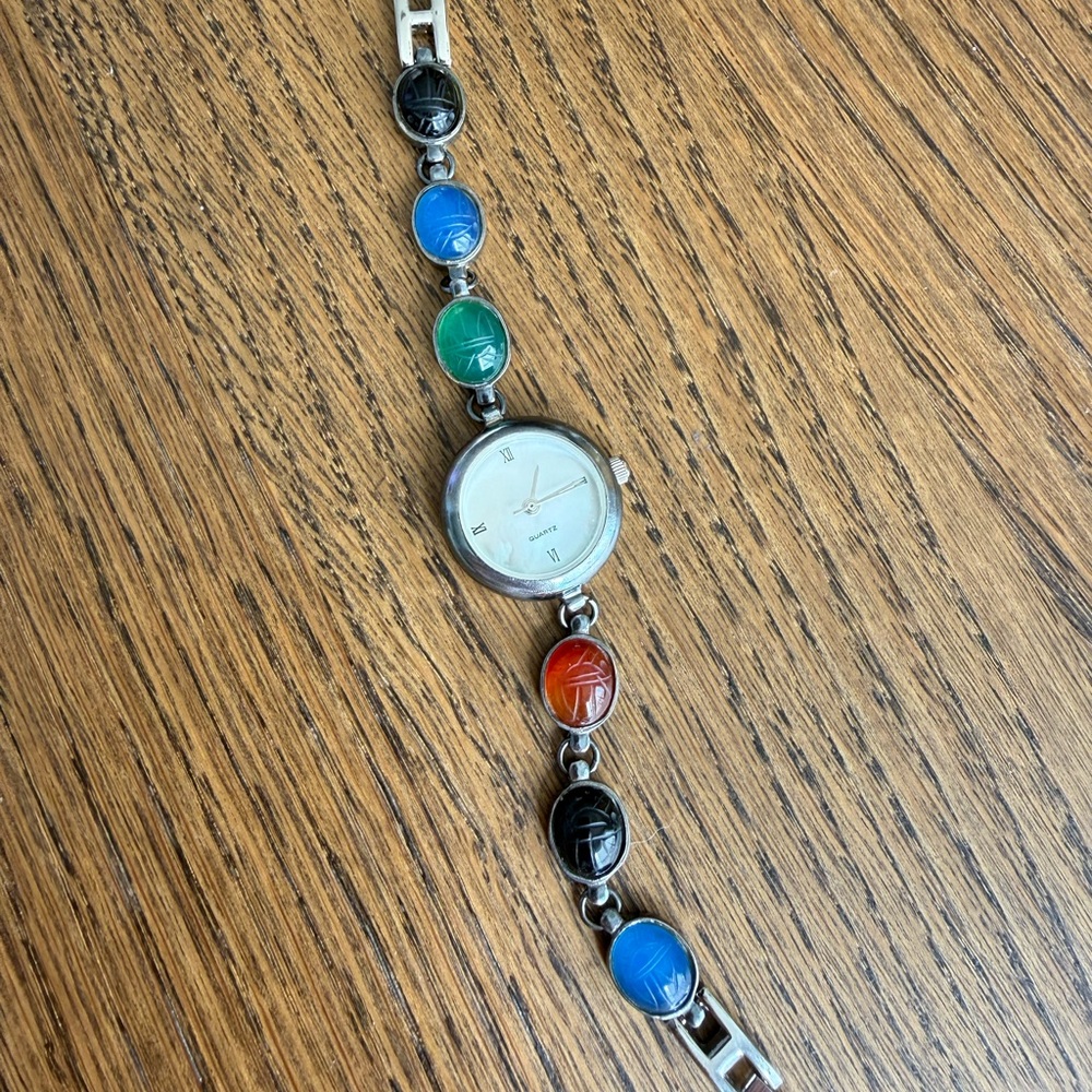 Vintage Scarab Gemstone Women's Watch